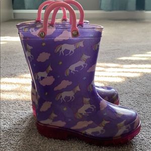 Unicorn rain boots